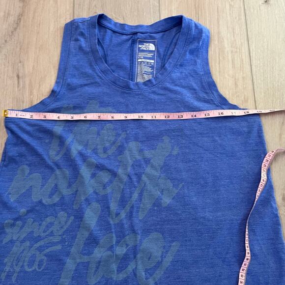 The North Face Women’s Blue Racerback Tank Sz L - Picture 5 of 6